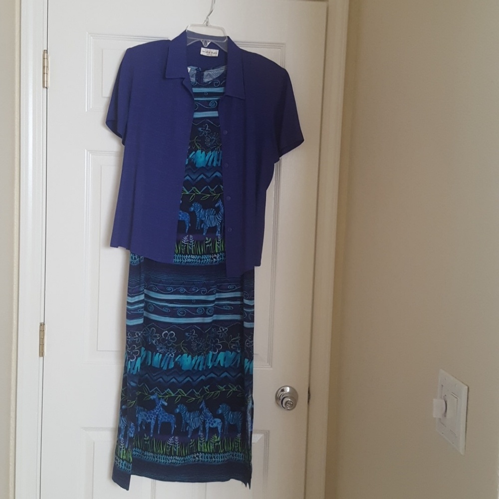 Maxi jungle print dress